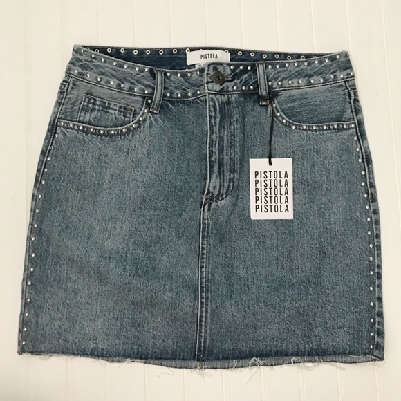 pistola Dresses & Skirts - Pistola Studded Denim Skirt